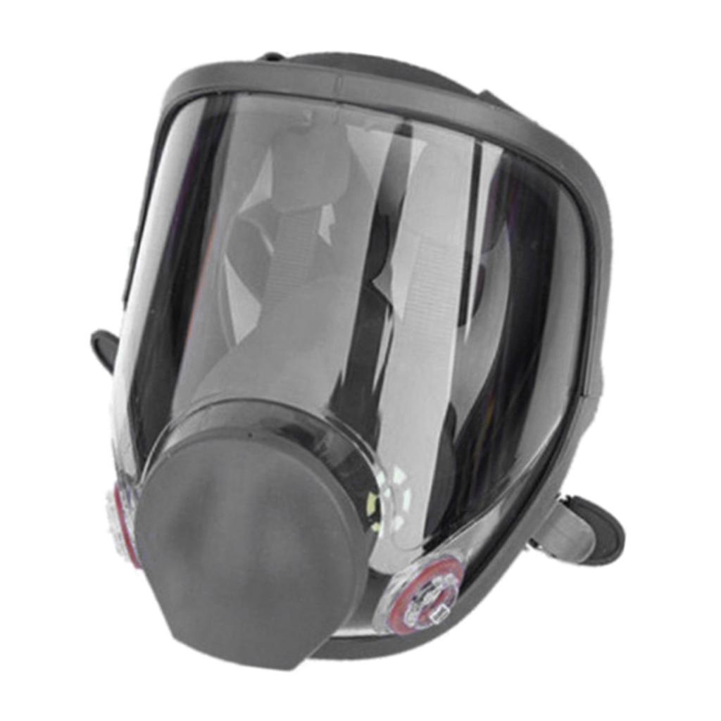 Single Full Face Smoke Gas Filter Guards Shields Anti-fog Facepiece 6600