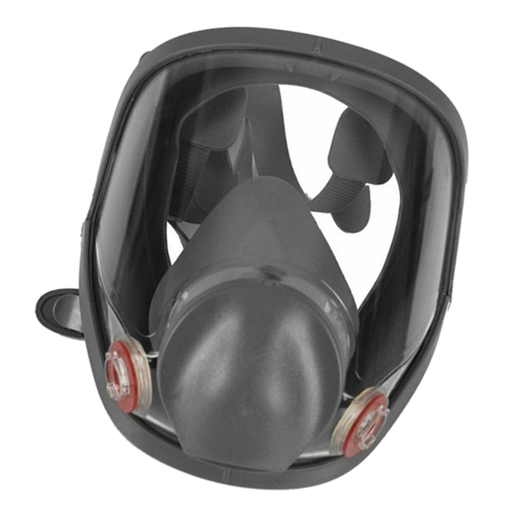 Single Full Face Smoke Gas Filter Guards Shields Anti-fog Facepiece 6600
