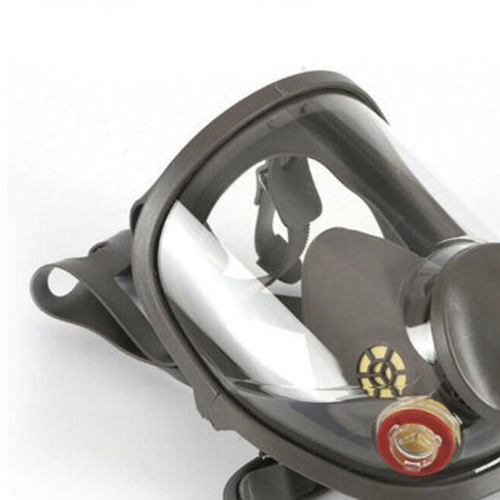 Single Full Face Smoke Gas Filter Guards Shields Anti-fog Facepiece 6600