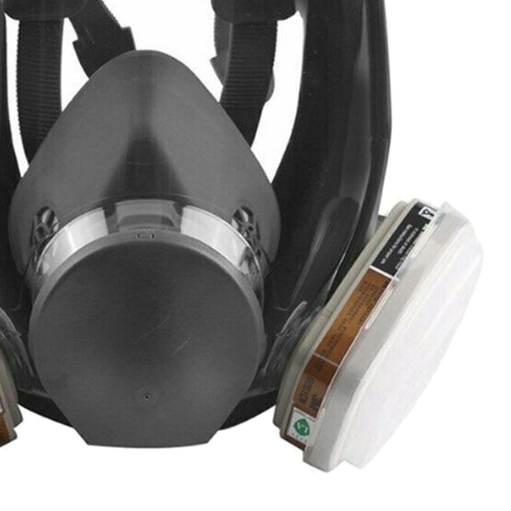 Full Face Smoke Gas Filter Guards Shields Anti-fog Facepiece w/ Cartrige