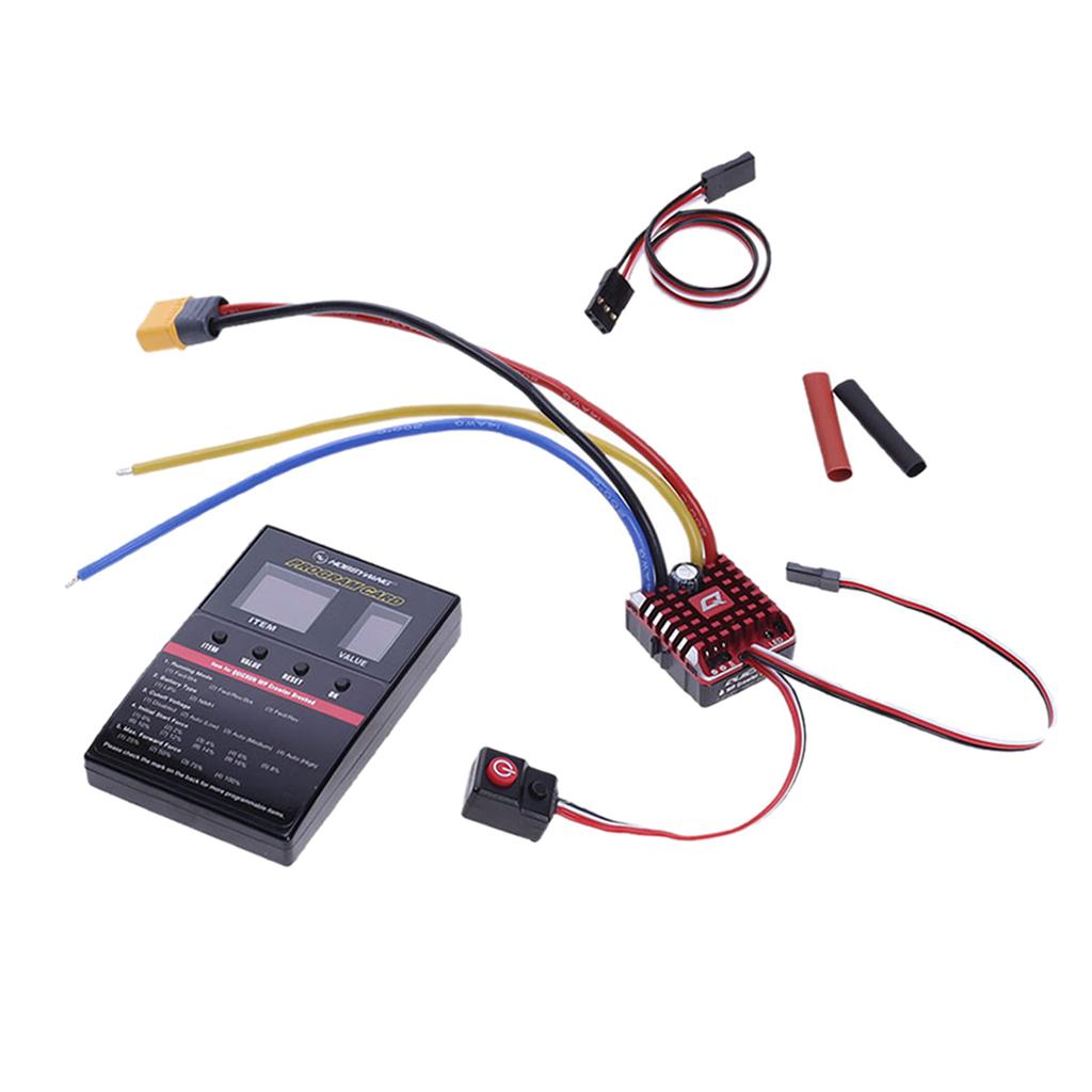 1:10 1:8 Brush 80A Electronic Speed Controller Waterproof ESC w/ Program Box