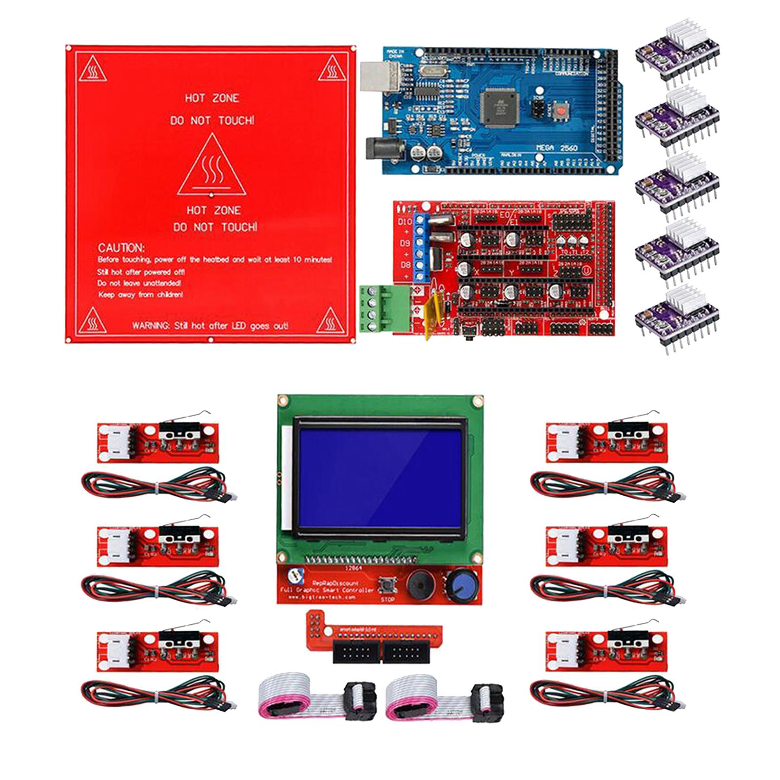 Ramps 1.4 Kit Mega 2560 r3 + Heatbed MK2B + 12864 LCD Controller 3D Printer