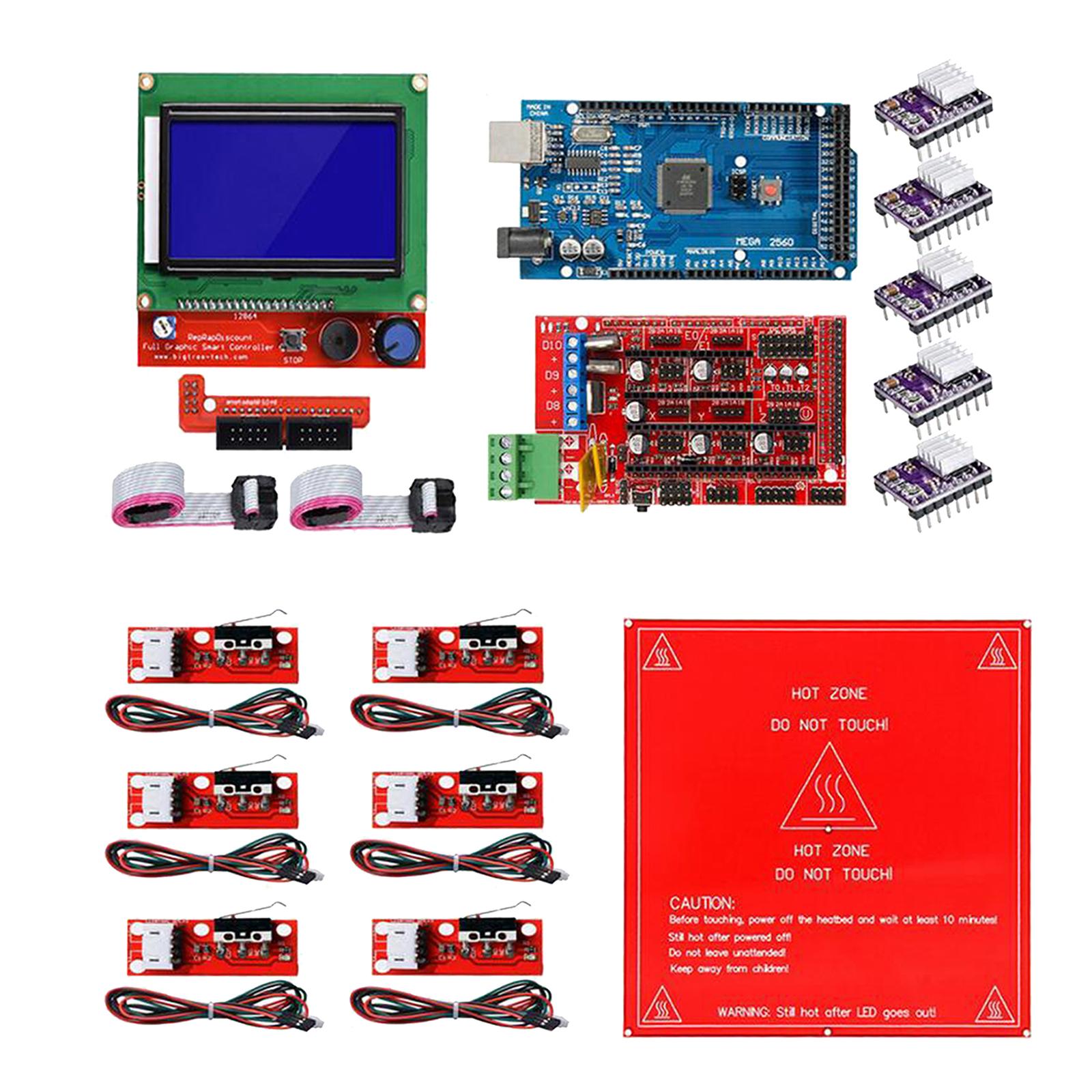Ramps 1.4 Kit Mega 2560 r3 + Heatbed MK2B + 12864 LCD Controller 3D Printer