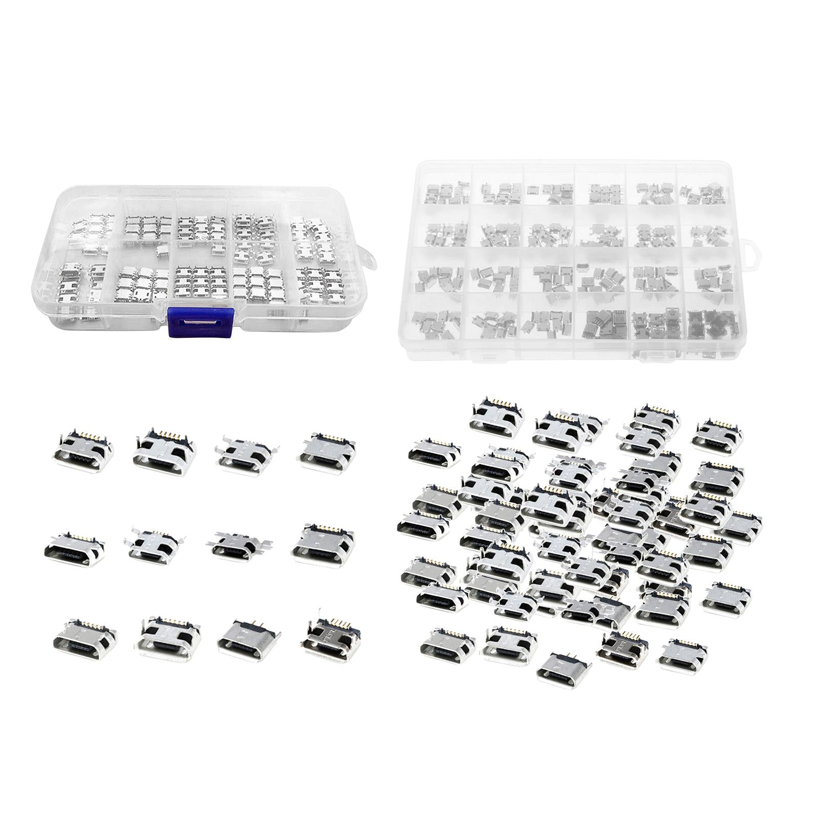 Micro USB 5Pin Female Socket Connector Port 24 models each 10pcs with box