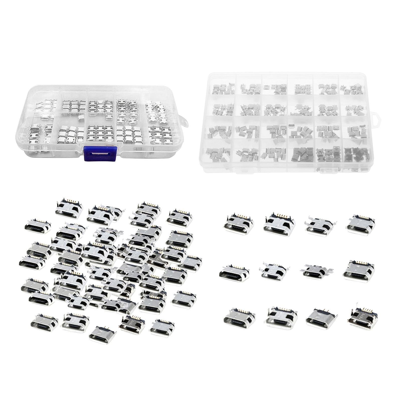 Micro USB 5Pin Female Socket Connector Port 24 models each 10pcs with box