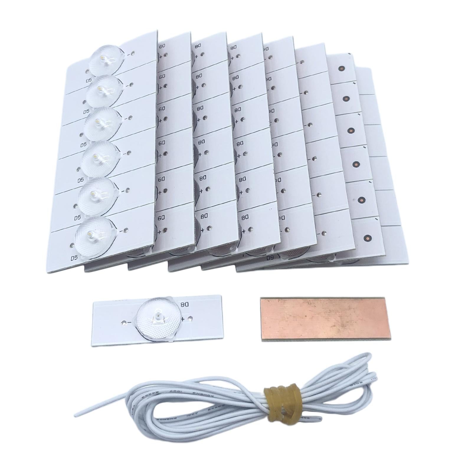 SMD Lamp Beads with Optical Lens Fliter for 32-65 LED  50pcs 6V with Wire