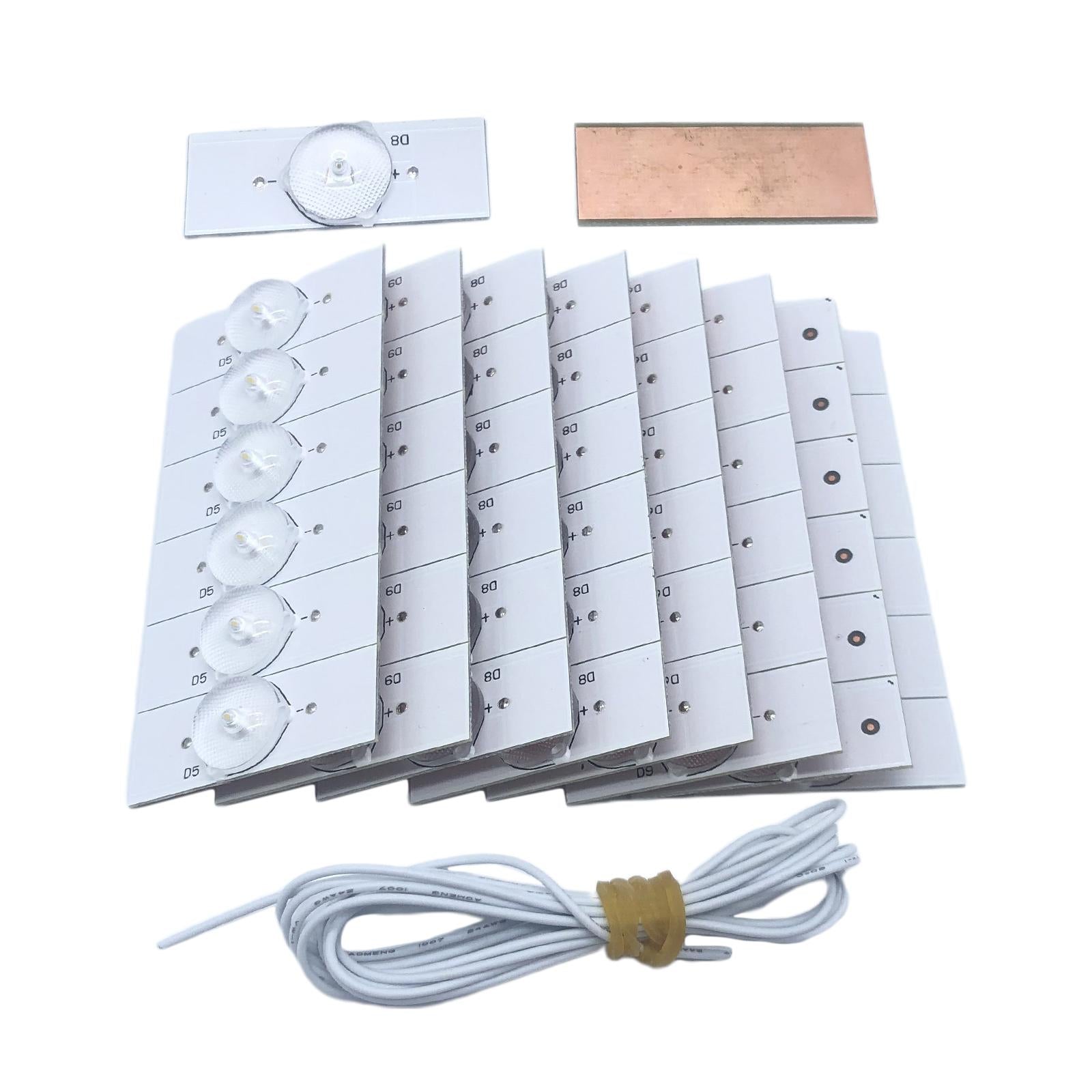 SMD Lamp Beads with Optical Lens Fliter for 32-65 LED  50pcs 6V with Wire