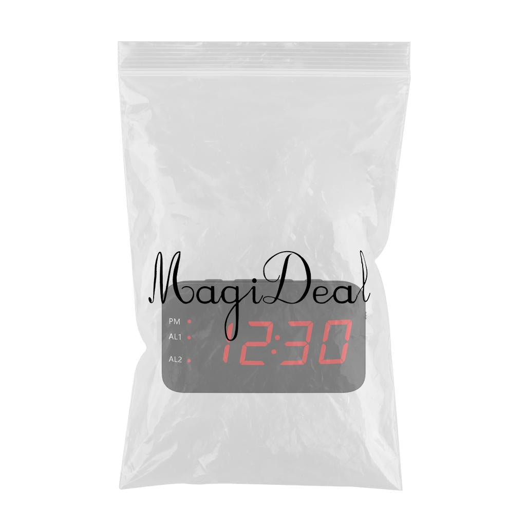 Digital Alarm Clock Led LED Display Snooze Desk Temperature Display Red