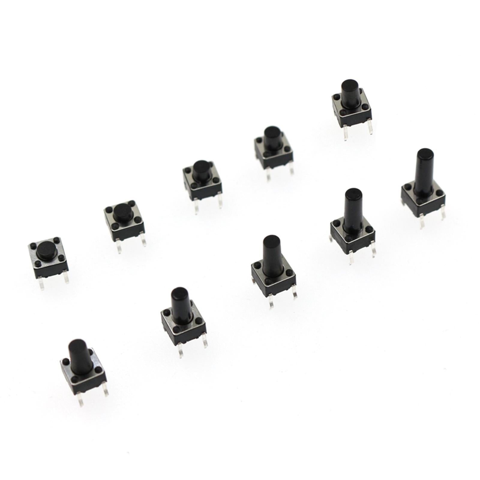 Set of 100 Micro Momentary Tactile Tact Push Button Switch Kit Storage Box