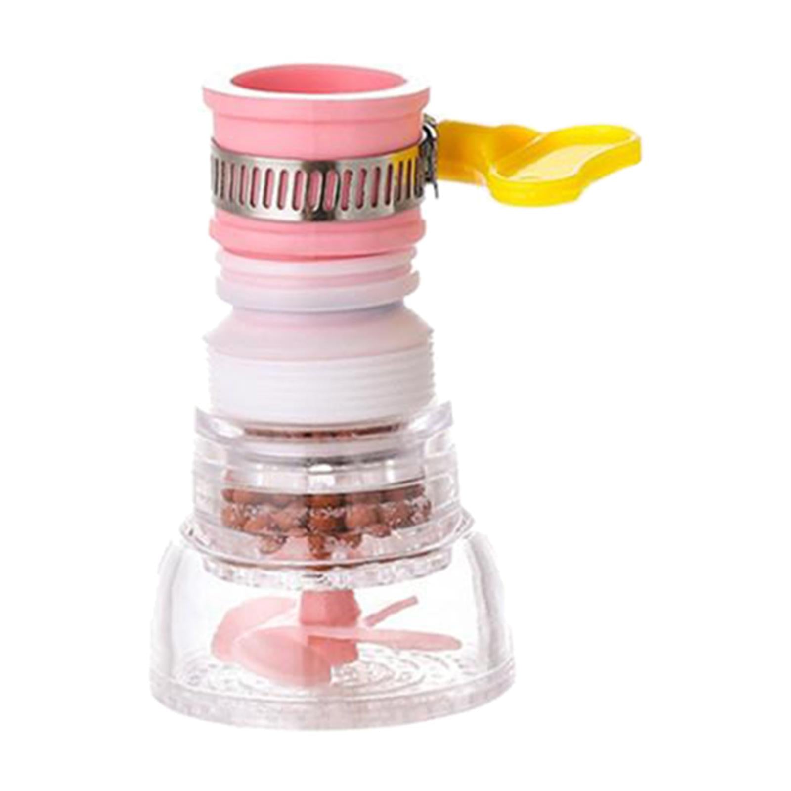 360 Deg Adjustable Faucet Extender Aerator Sprayer Nozzle Water Filter Pink