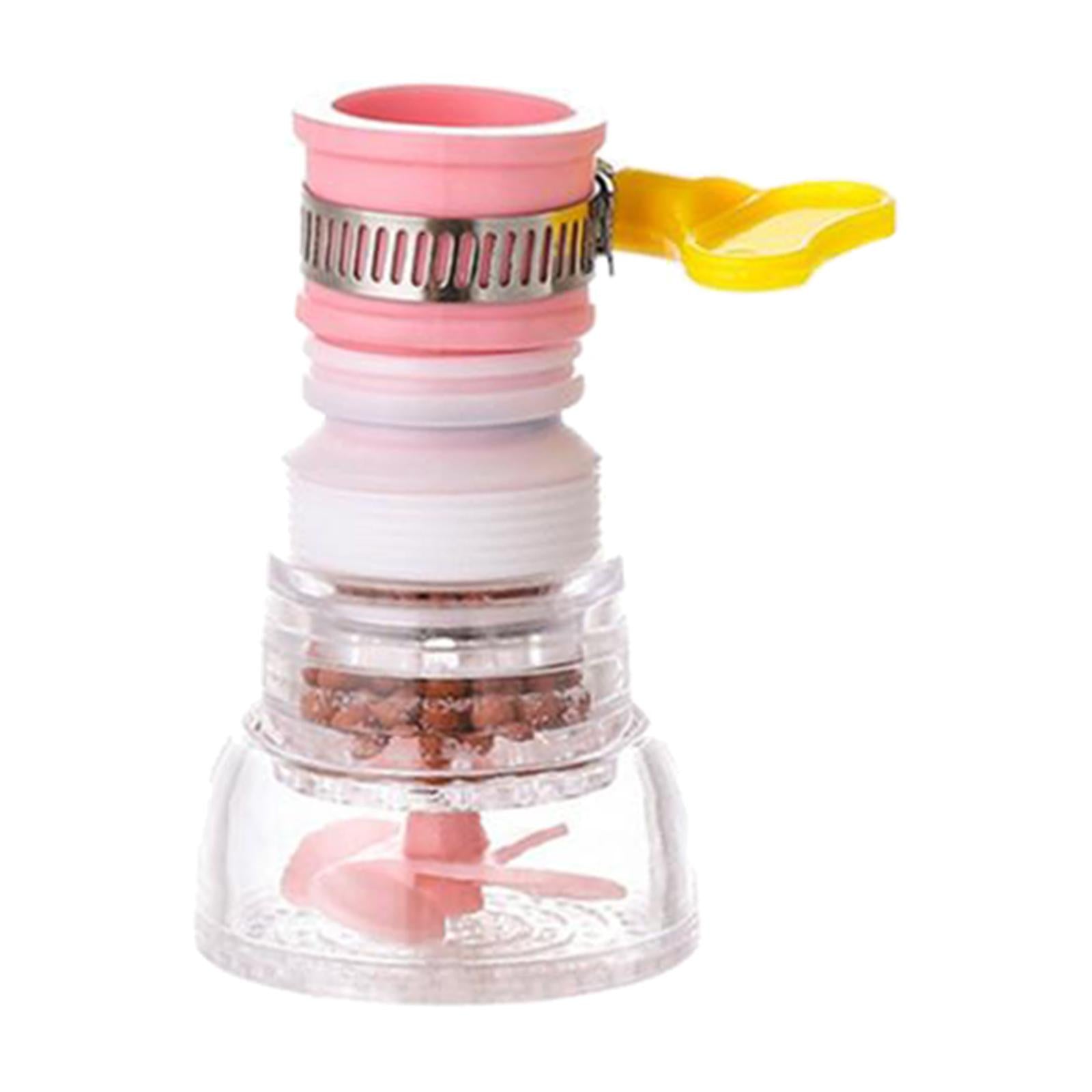 360 Deg Adjustable Faucet Extender Aerator Sprayer Nozzle Water Filter Pink