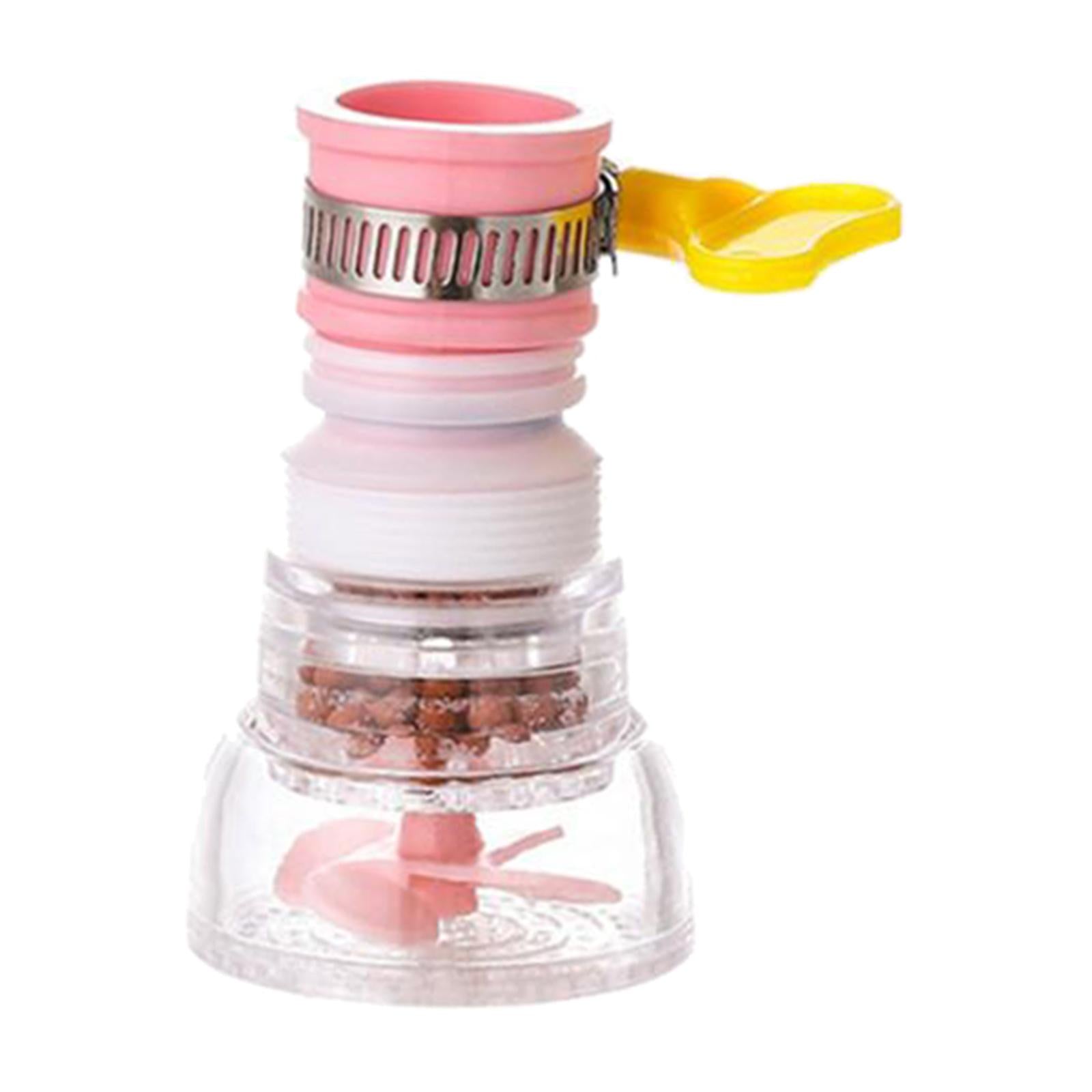 360 Deg Adjustable Faucet Extender Aerator Sprayer Nozzle Water Filter Pink