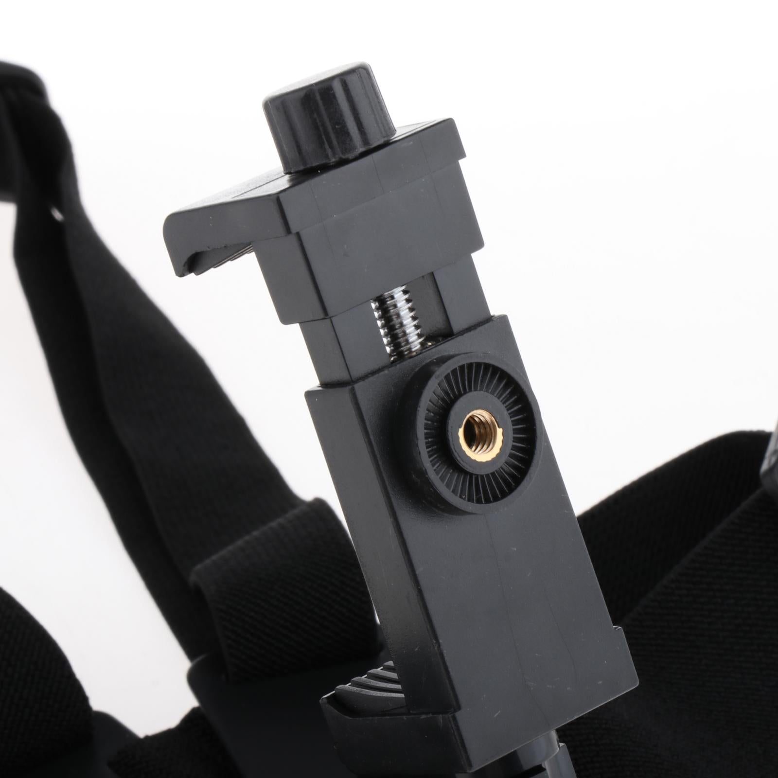 Smartphone Chest Mount Harness Strap Holder with Cell Phone Clip Adjustable