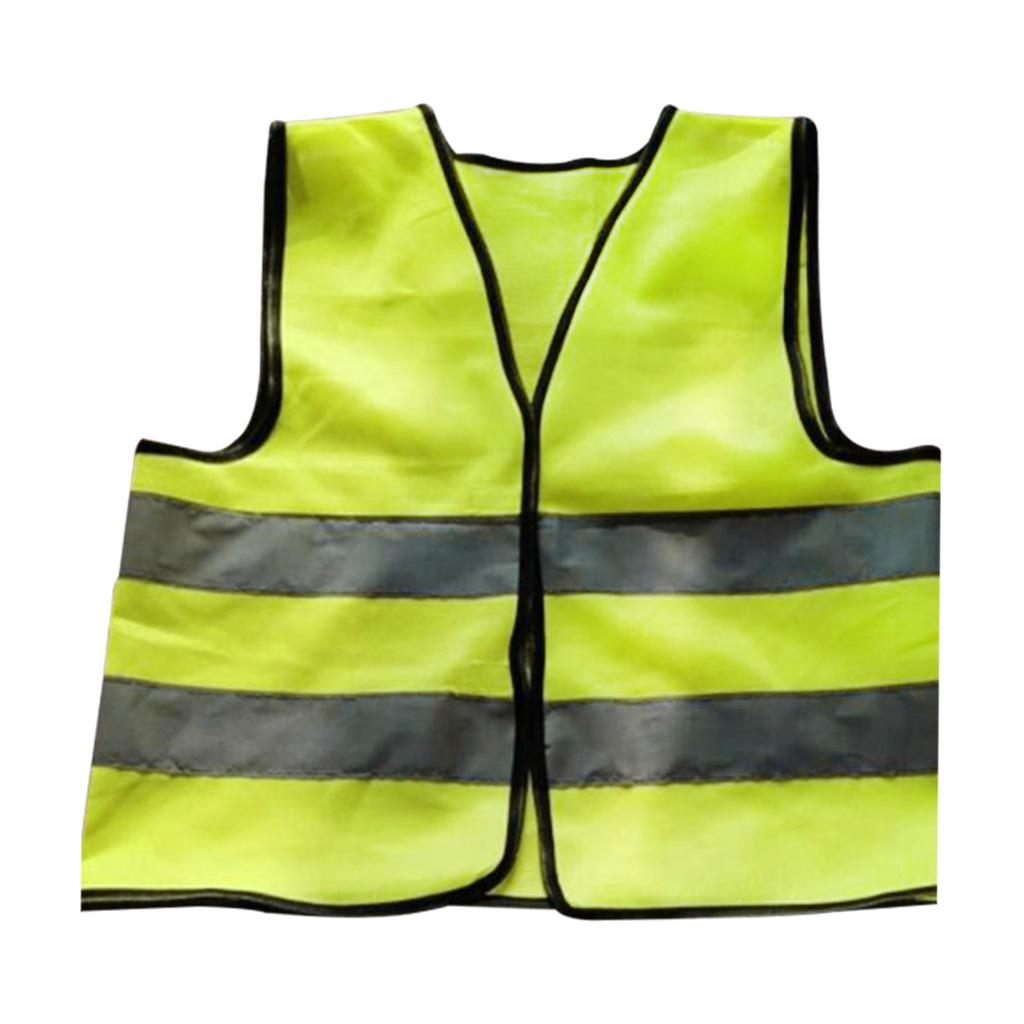 KIDS HIGH VISIBILITY HI VIZ VEST YELLOW GREEN REFLECTIVE SAFETY VEST