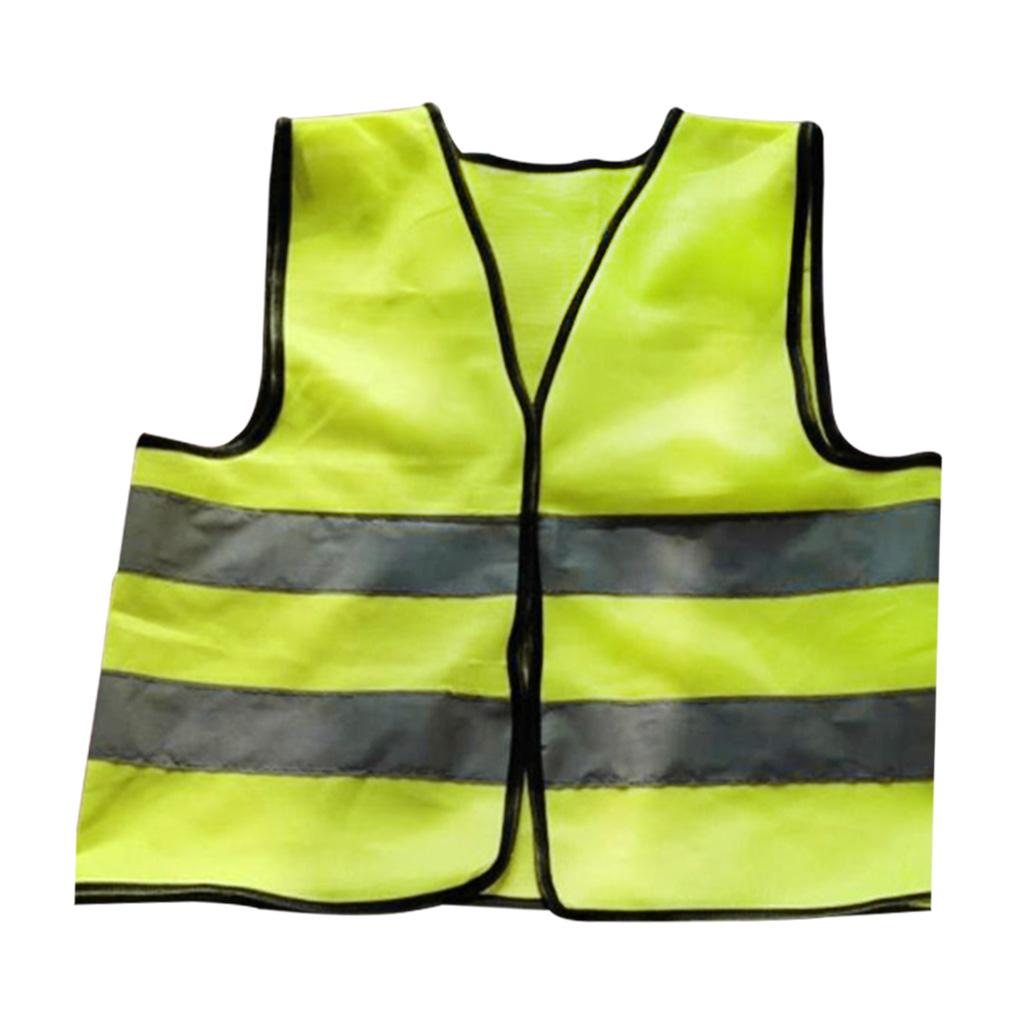 KIDS HIGH VISIBILITY HI VIZ VEST YELLOW GREEN REFLECTIVE SAFETY VEST