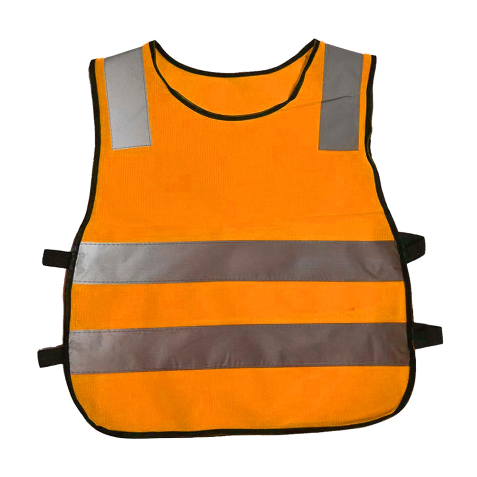 Hi Vis Child Safety Reflective Vest Waistcoat Traffic Work Cycling Clothes orange