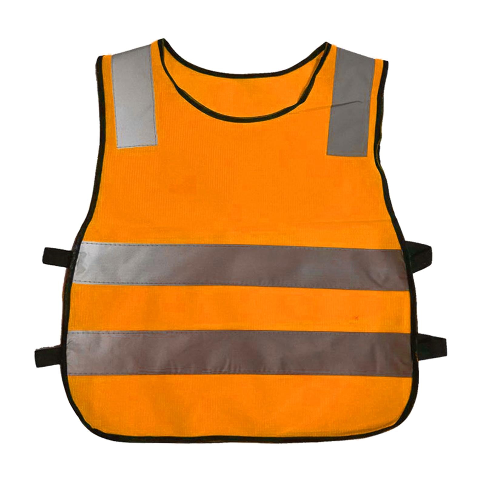 Hi Vis Child Safety Reflective Vest Waistcoat Traffic Work Cycling Clothes orange