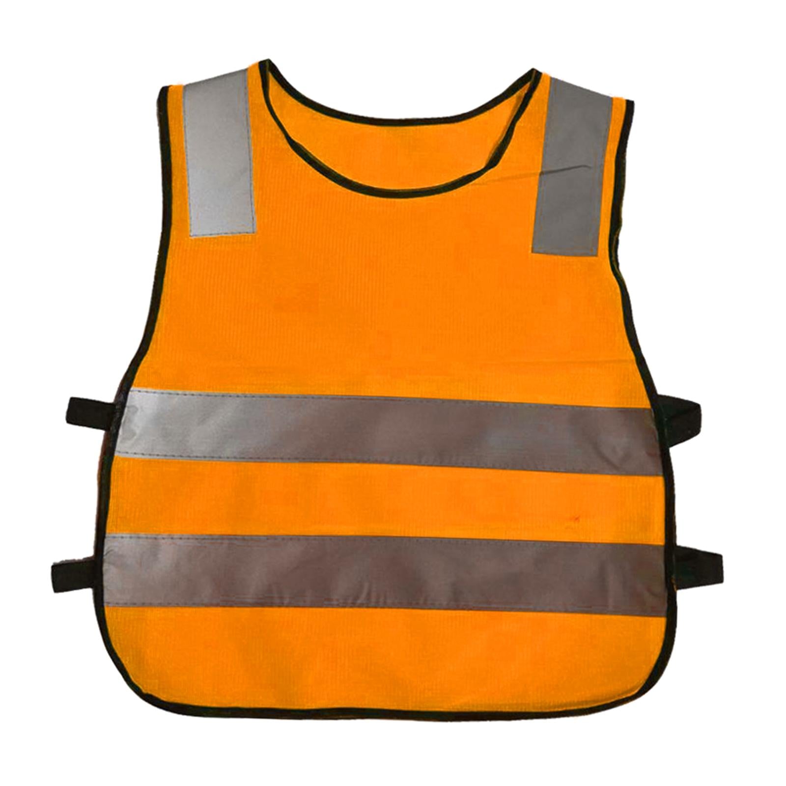 Hi Vis Child Safety Reflective Vest Waistcoat Traffic Work Cycling Clothes orange
