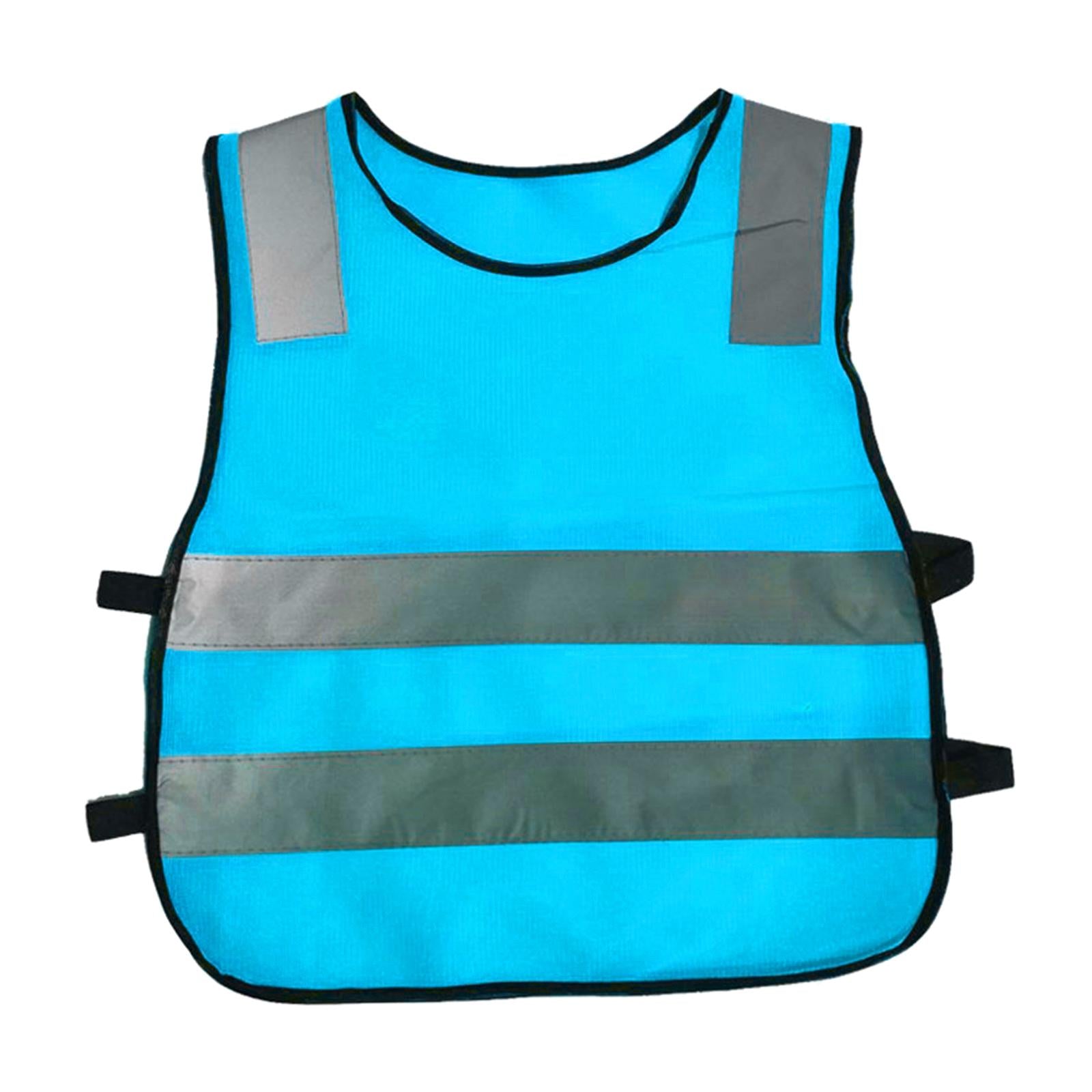 Hi Vis Child Safety Reflective Vest Waistcoat Traffic Work Cycling Clothes blue