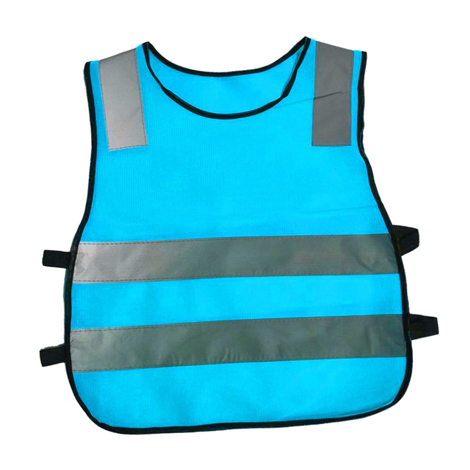 Hi Vis Child Safety Reflective Vest Waistcoat Traffic Work Cycling Clothes blue
