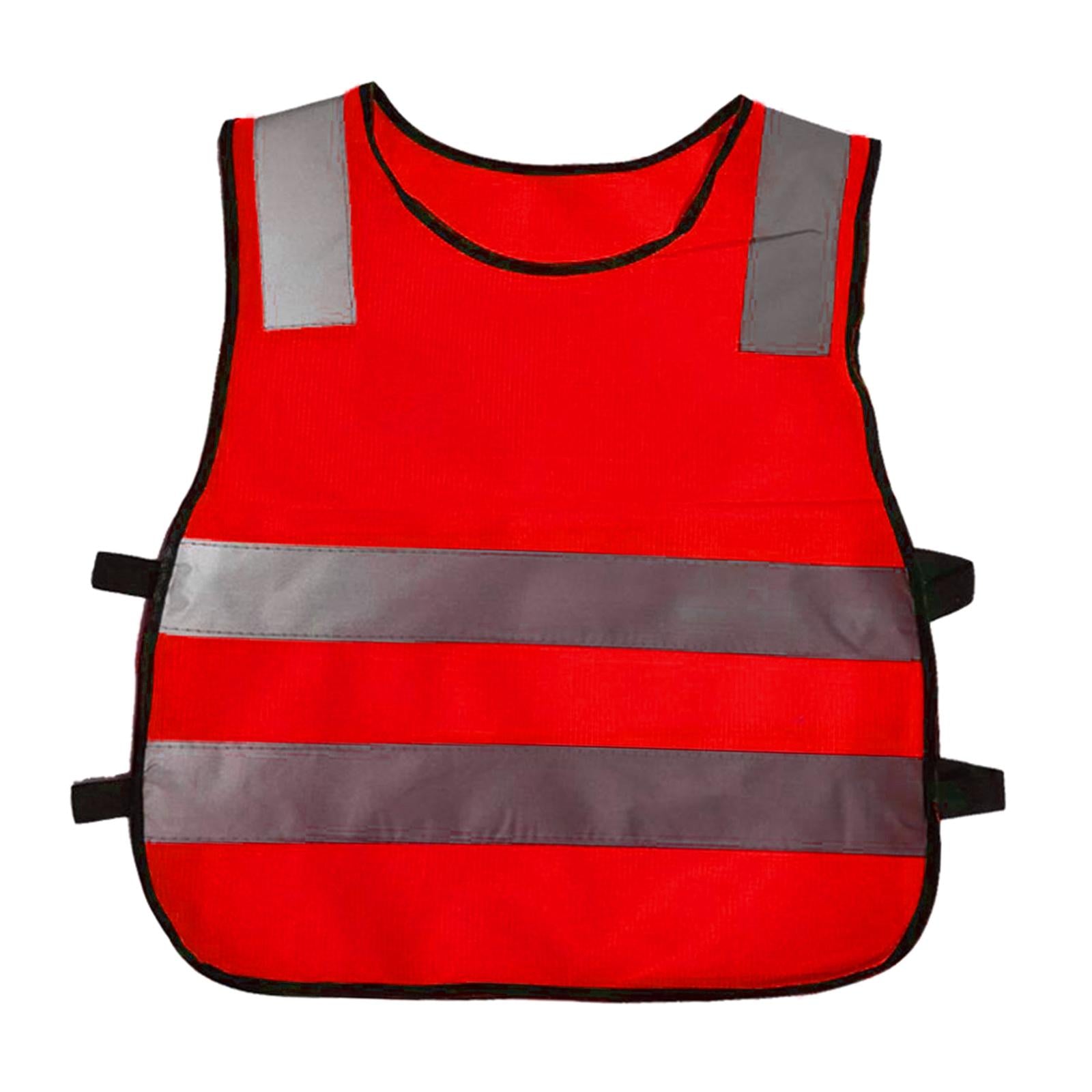 Hi Vis Child Safety Reflective Vest Waistcoat Traffic Work Cycling Clothes red