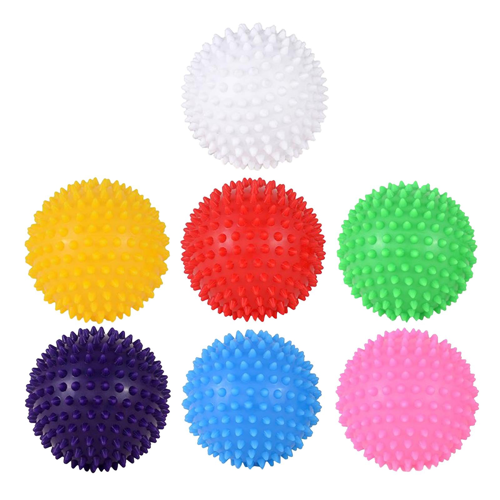 Foot Hand Spiky Massage Ball for Back Body Blood Circulation Massaging 7.5cm white