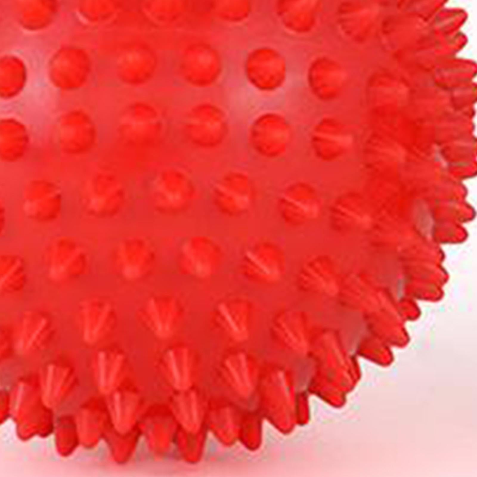 Foot Hand Spiky Massage Ball for Back Body Blood Circulation Massaging 7.5cm red