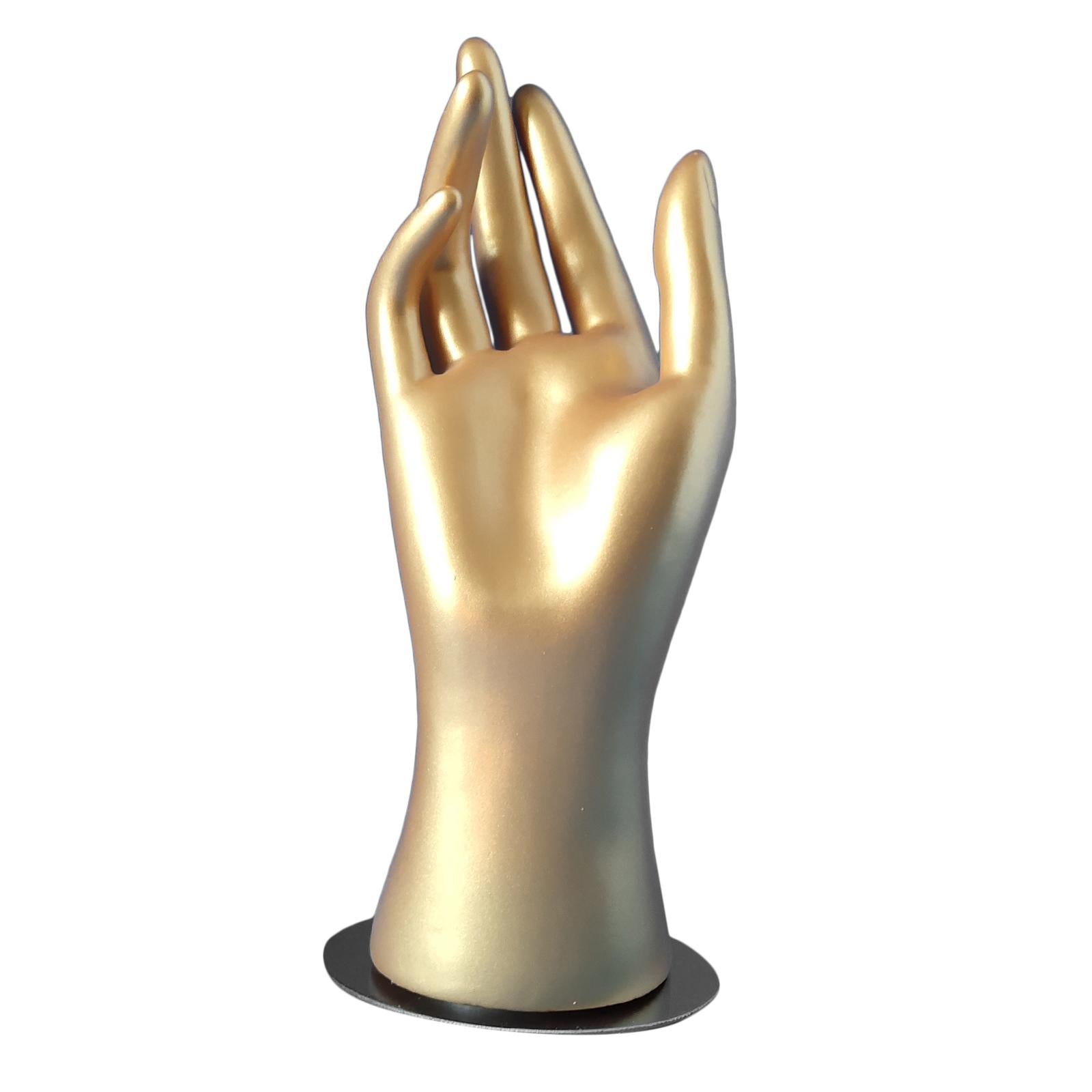MANNEQUIN HAND Model JEWELLERY RING BRACELET DISPLAY STAND Golden