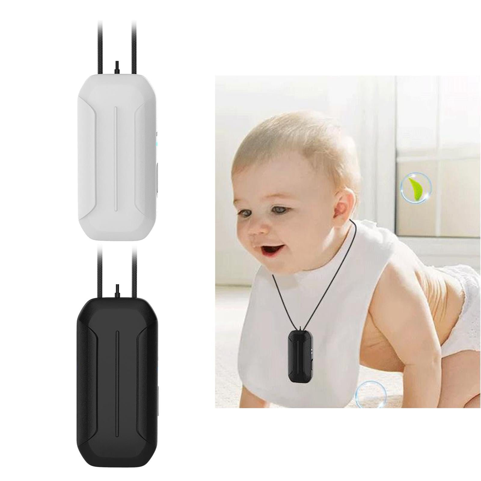 Portable Air Purifier Mini Air Necklace Negative Ion Air Freshener White