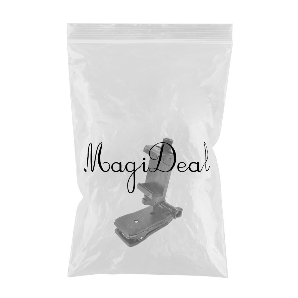 Action Camera Clamp Mount Kit Backpack Strap Clip Holder 360 Degree Rotate