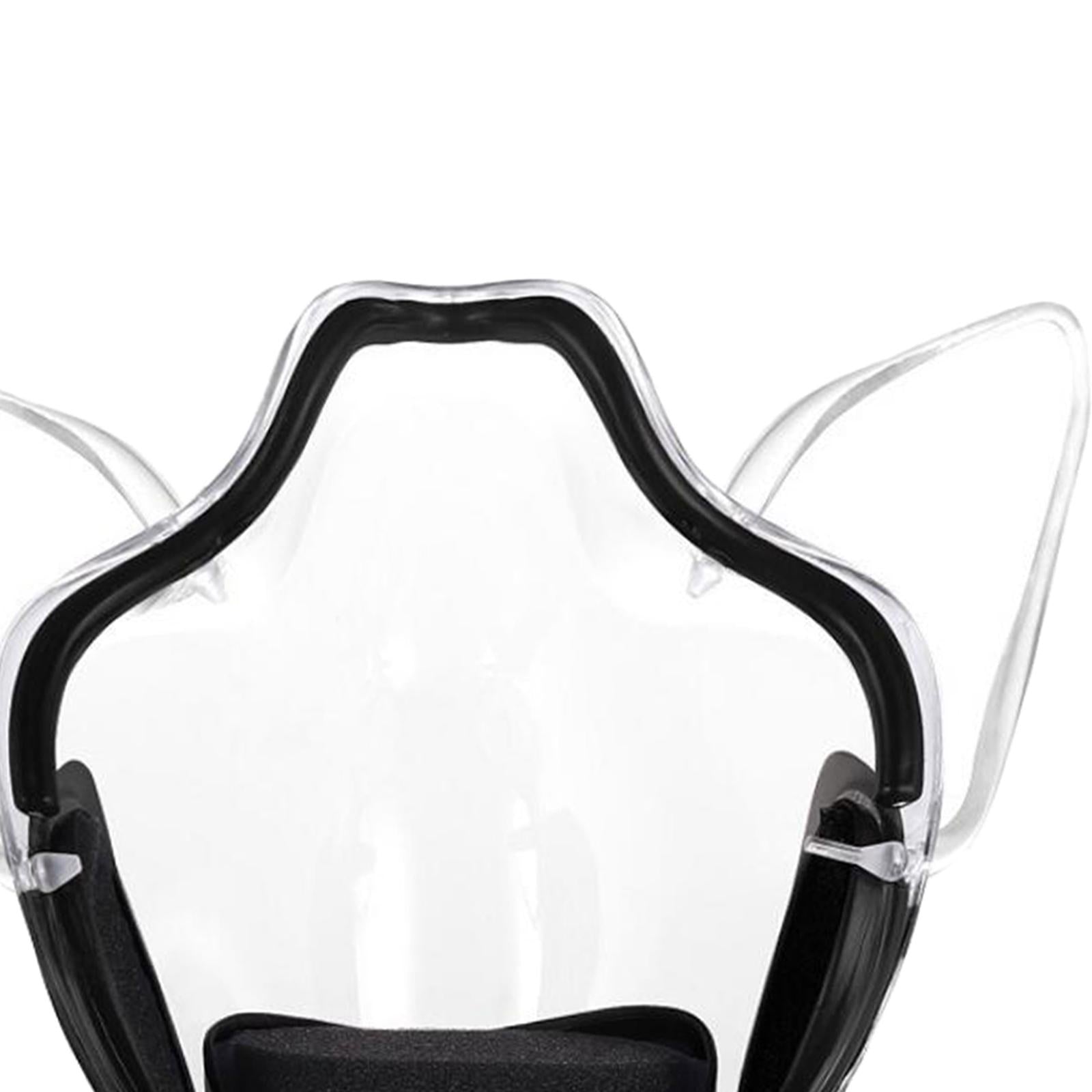 Transparent Clear Face Shield Mouth Cover Reusable Mouth Shields Black