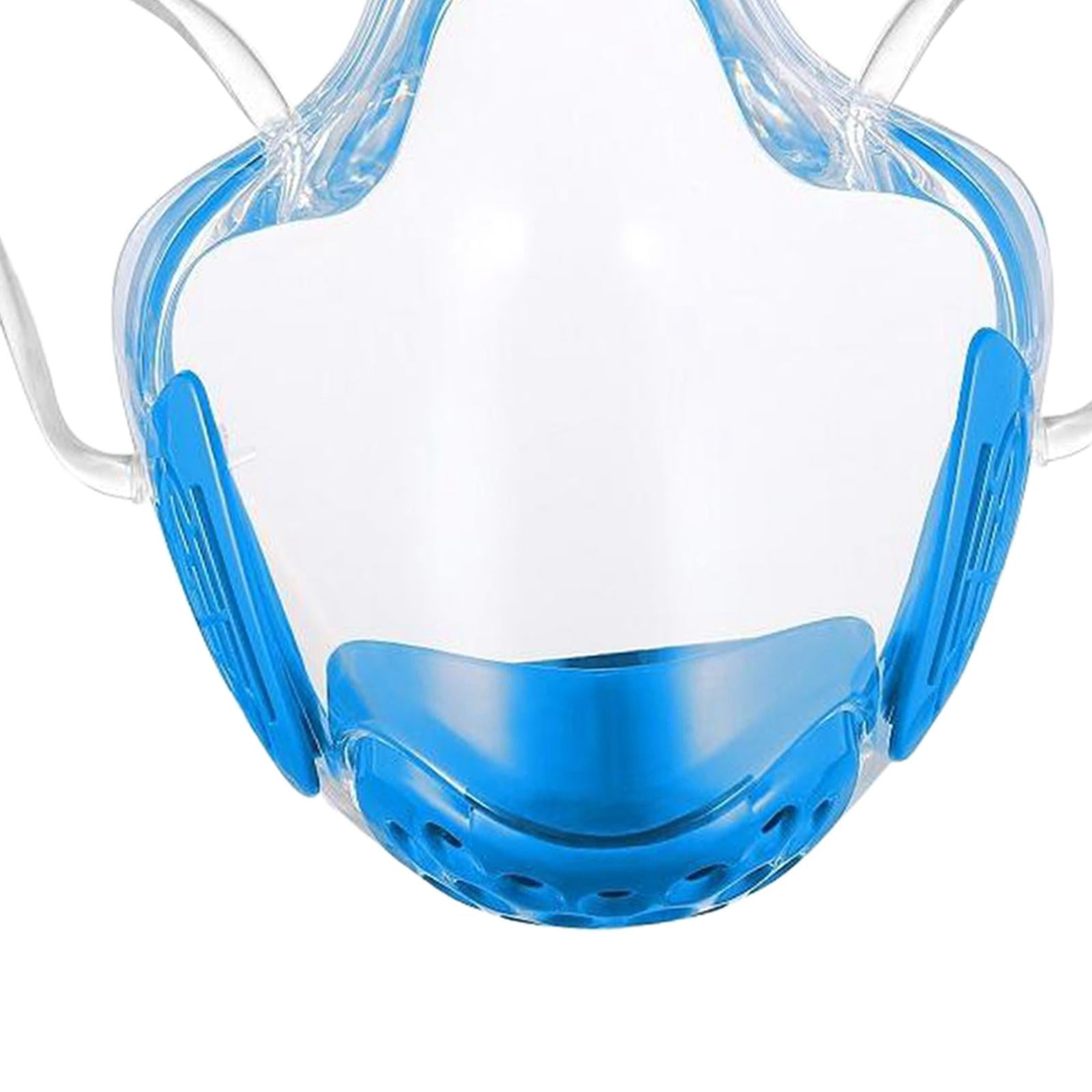 Transparent Clear Face Shield Mouth Cover Reusable Mouth Shields Blue