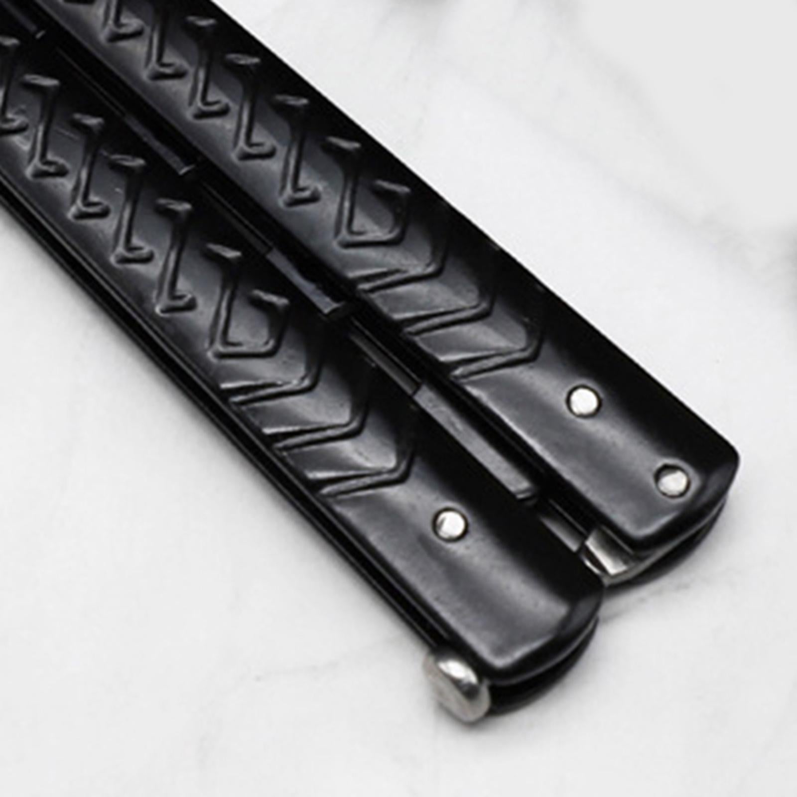 Butterfly Practice Knife Trainer Steel Training Tool Portable Black