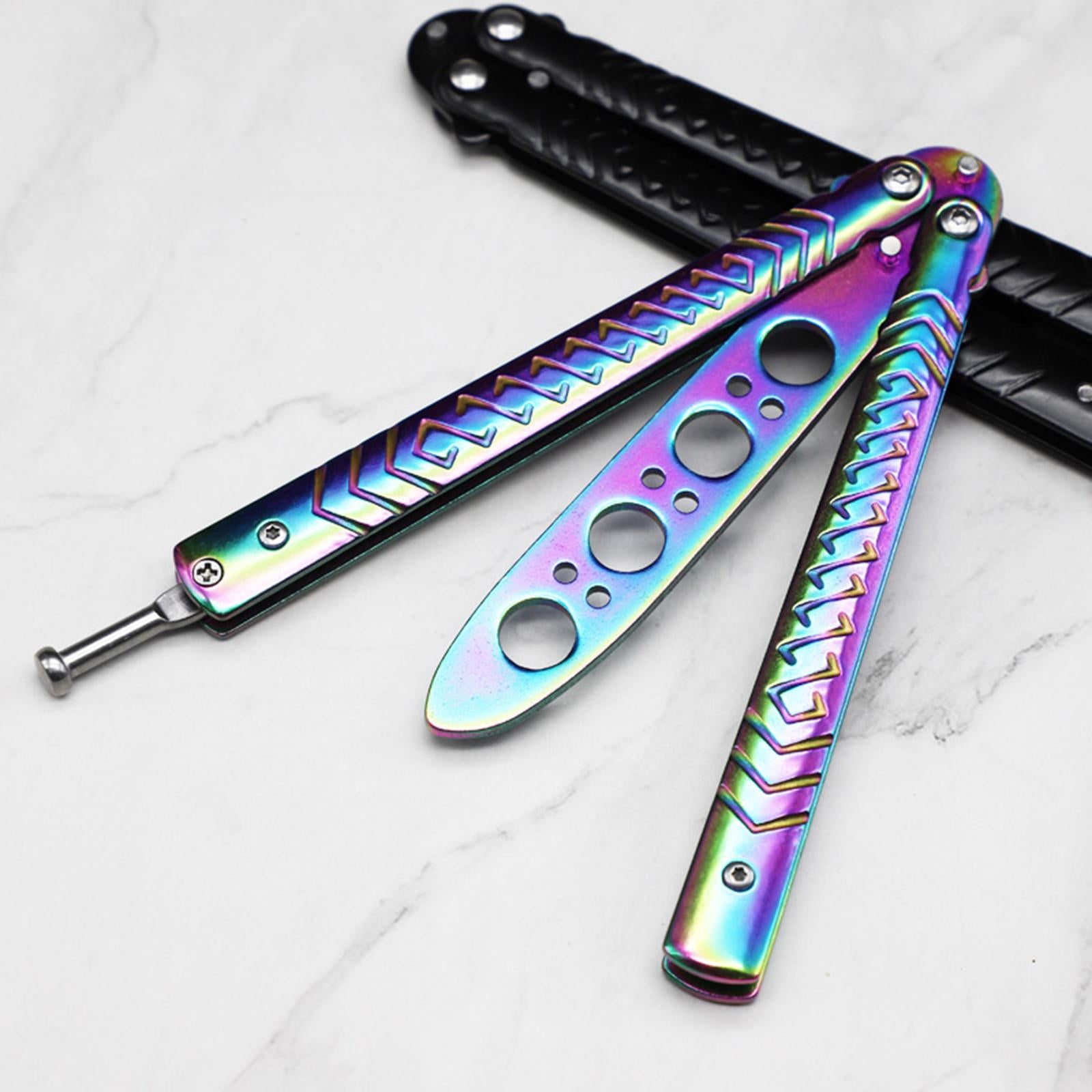Butterfly Practice Knife Trainer Steel Training Tool Portable Multicolor