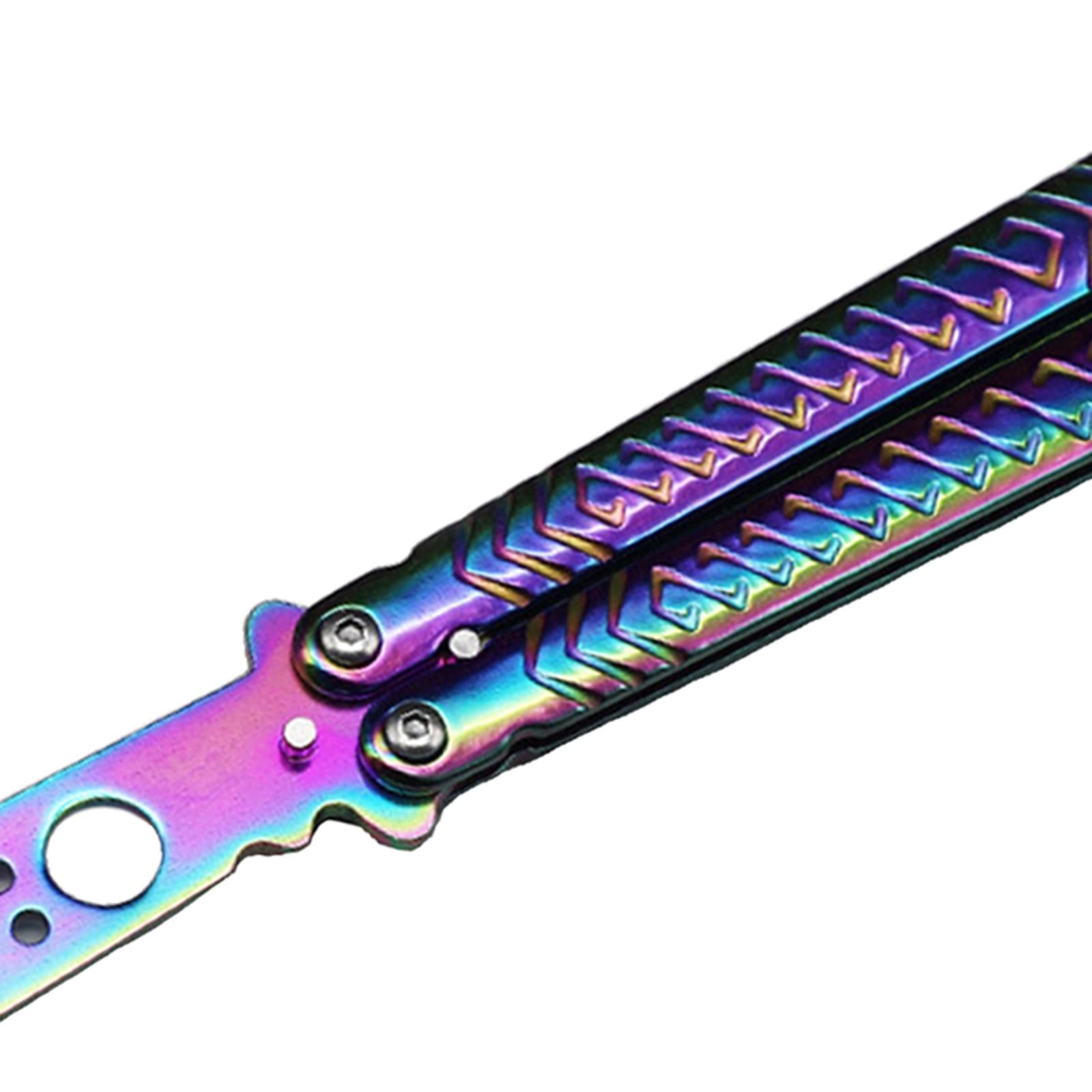 Butterfly Practice Knife Trainer Steel Training Tool Portable Multicolor