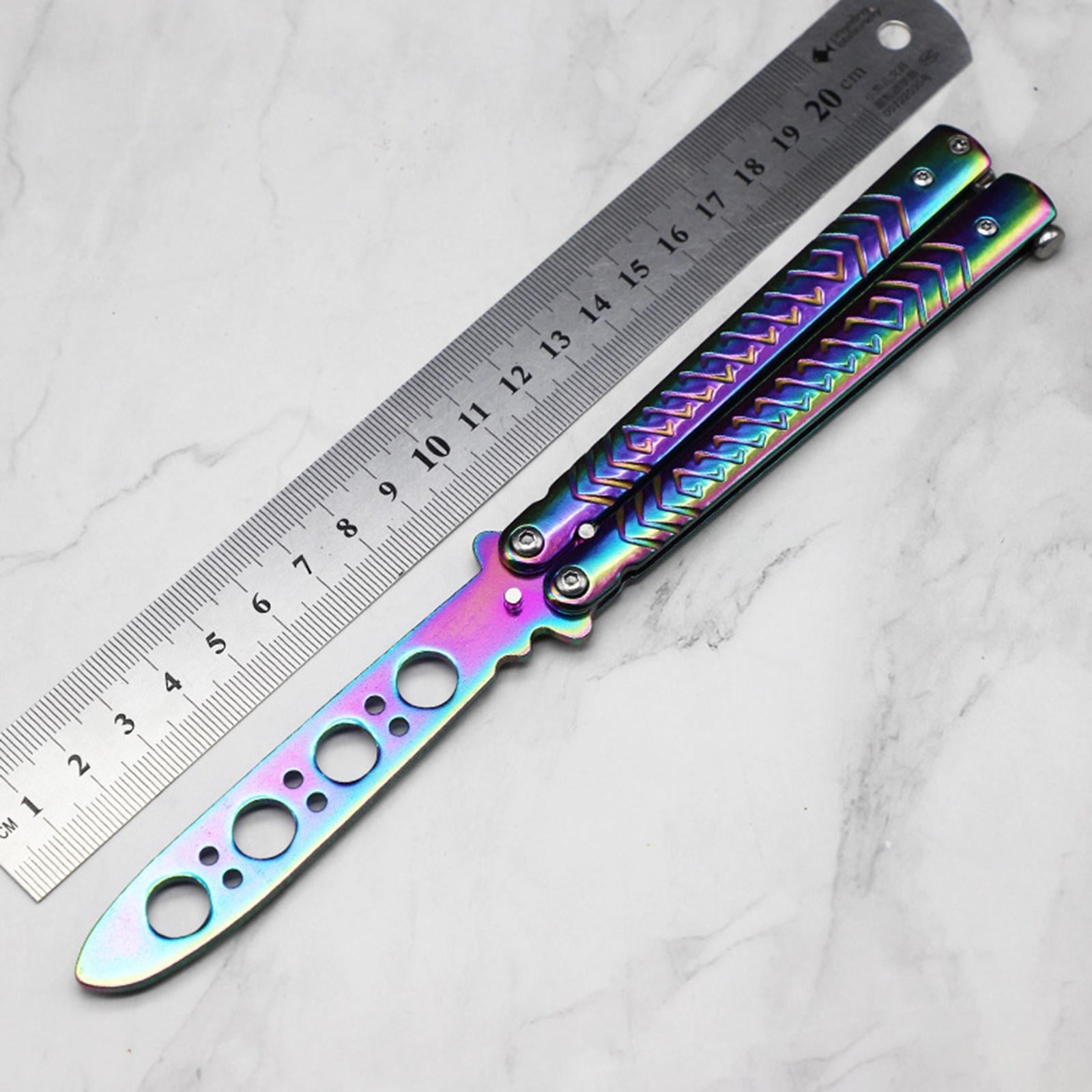Butterfly Practice Knife Trainer Steel Training Tool Portable Multicolor