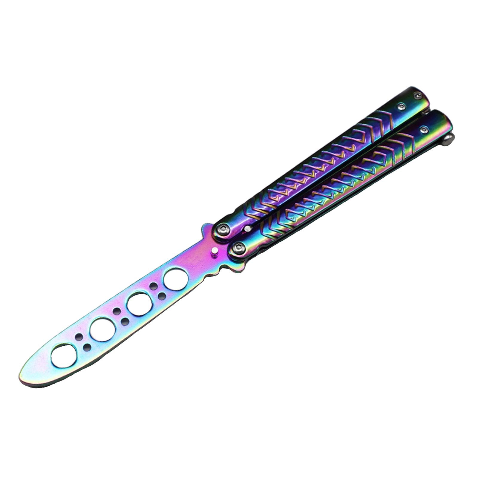 Butterfly Practice Knife Trainer Steel Training Tool Portable Multicolor