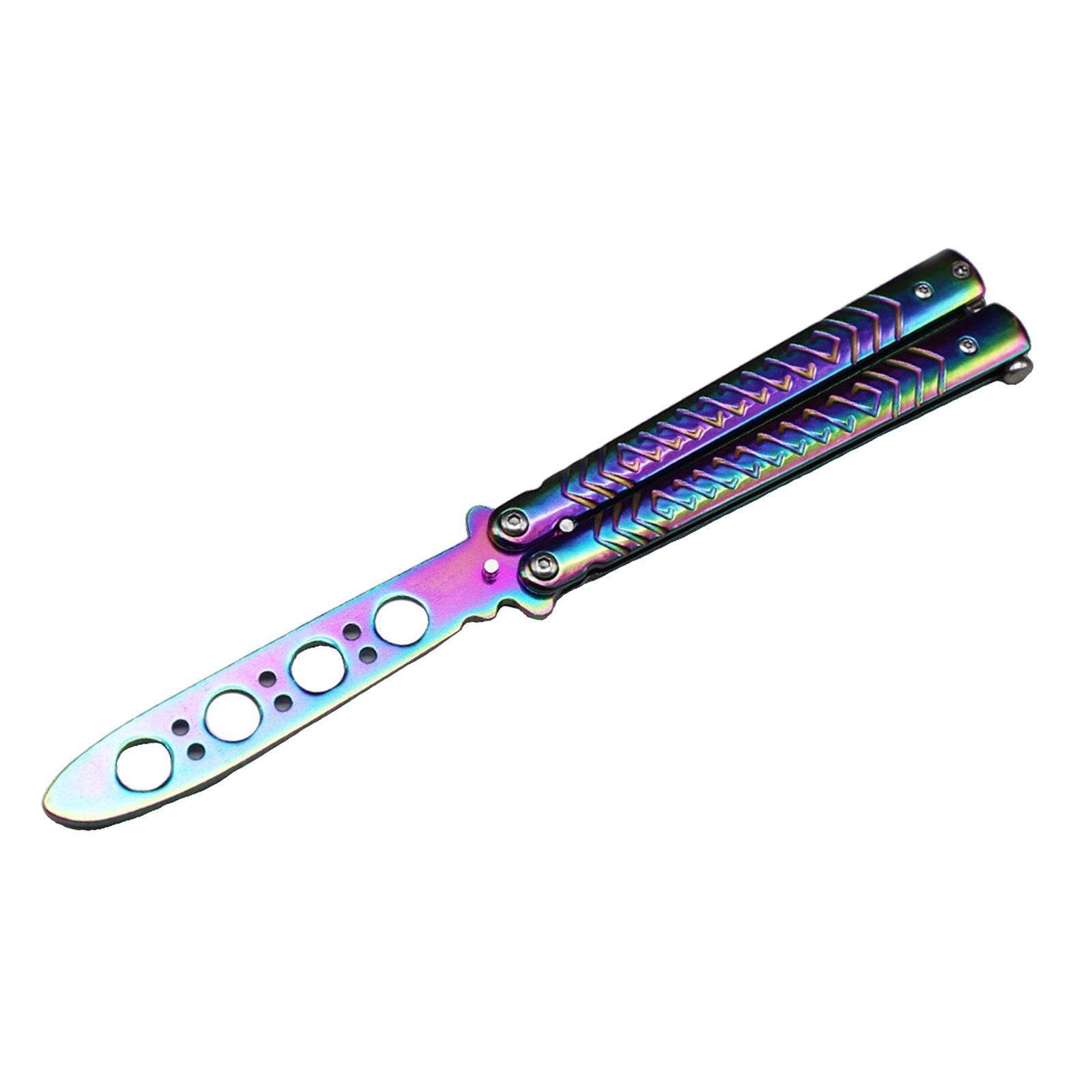 Butterfly Practice Knife Trainer Steel Training Tool Portable Multicolor