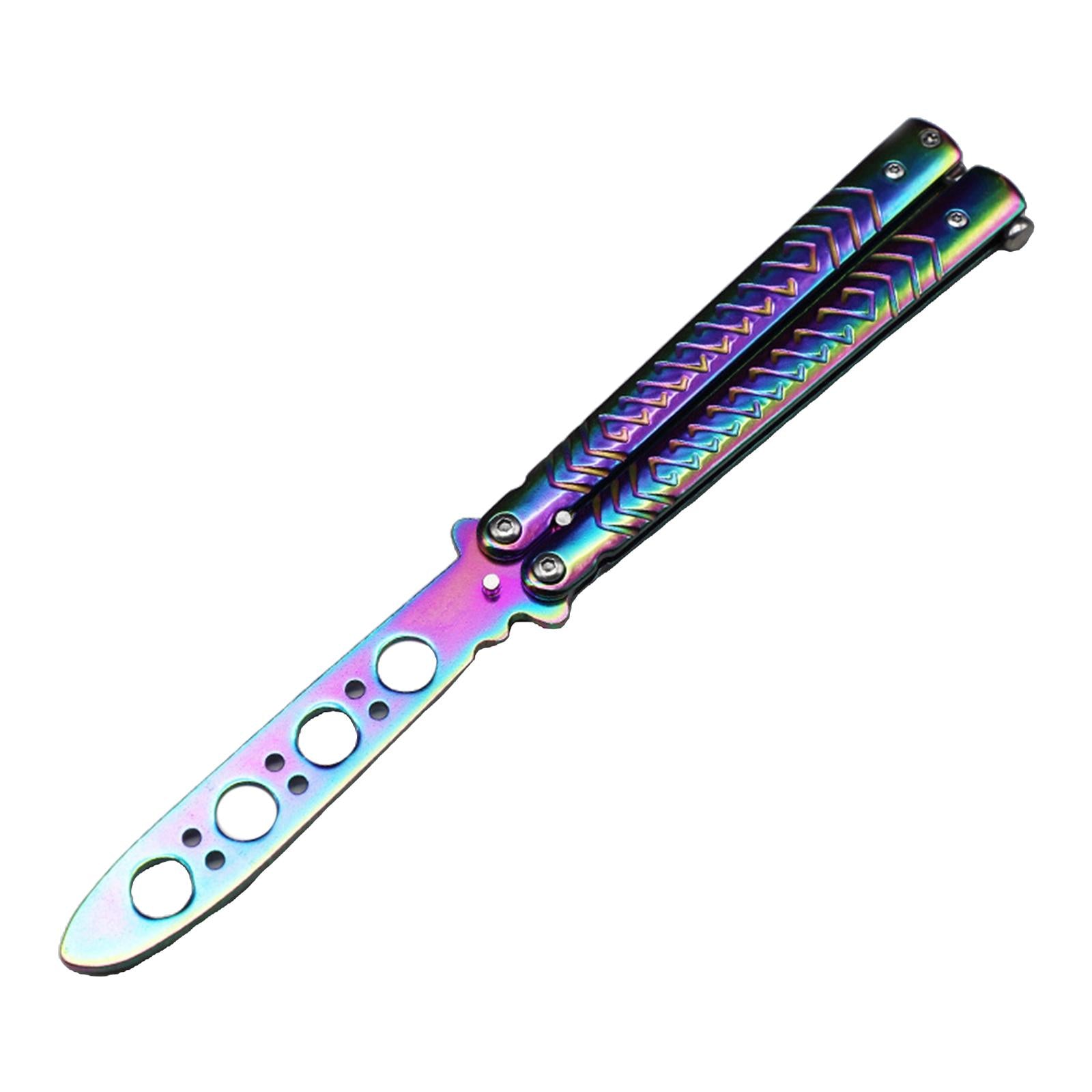 Butterfly Practice Knife Trainer Steel Training Tool Portable Multicolor