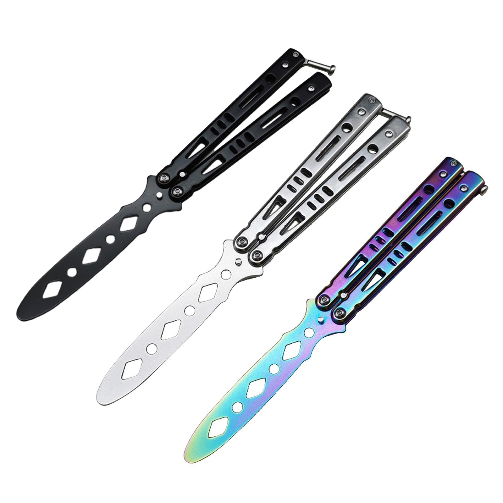 Steel Butterfly Practice Knife Trainer Training Tool Portable Black