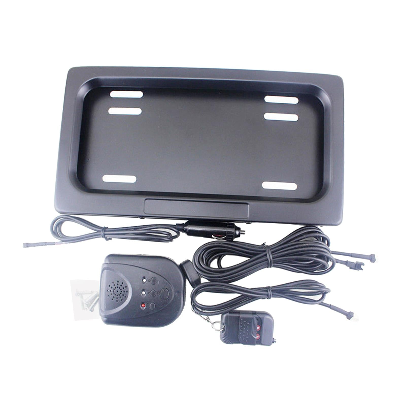 Hide-Away Shutter Cover Up Electric License Plate Frame w/ Remote Control