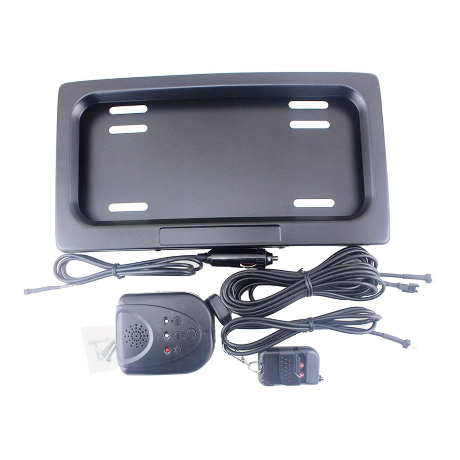 Hide-Away Shutter Cover Up Electric License Plate Frame w/ Remote Control