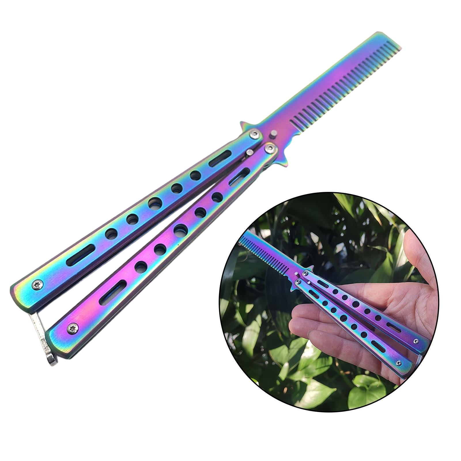 Butterfly Knife Trainer Stainless Steel Martial Arts Practice Swords Style B