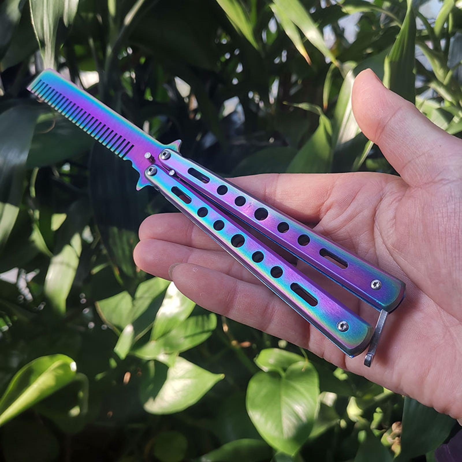 Butterfly Knife Trainer Stainless Steel Martial Arts Practice Swords Style B