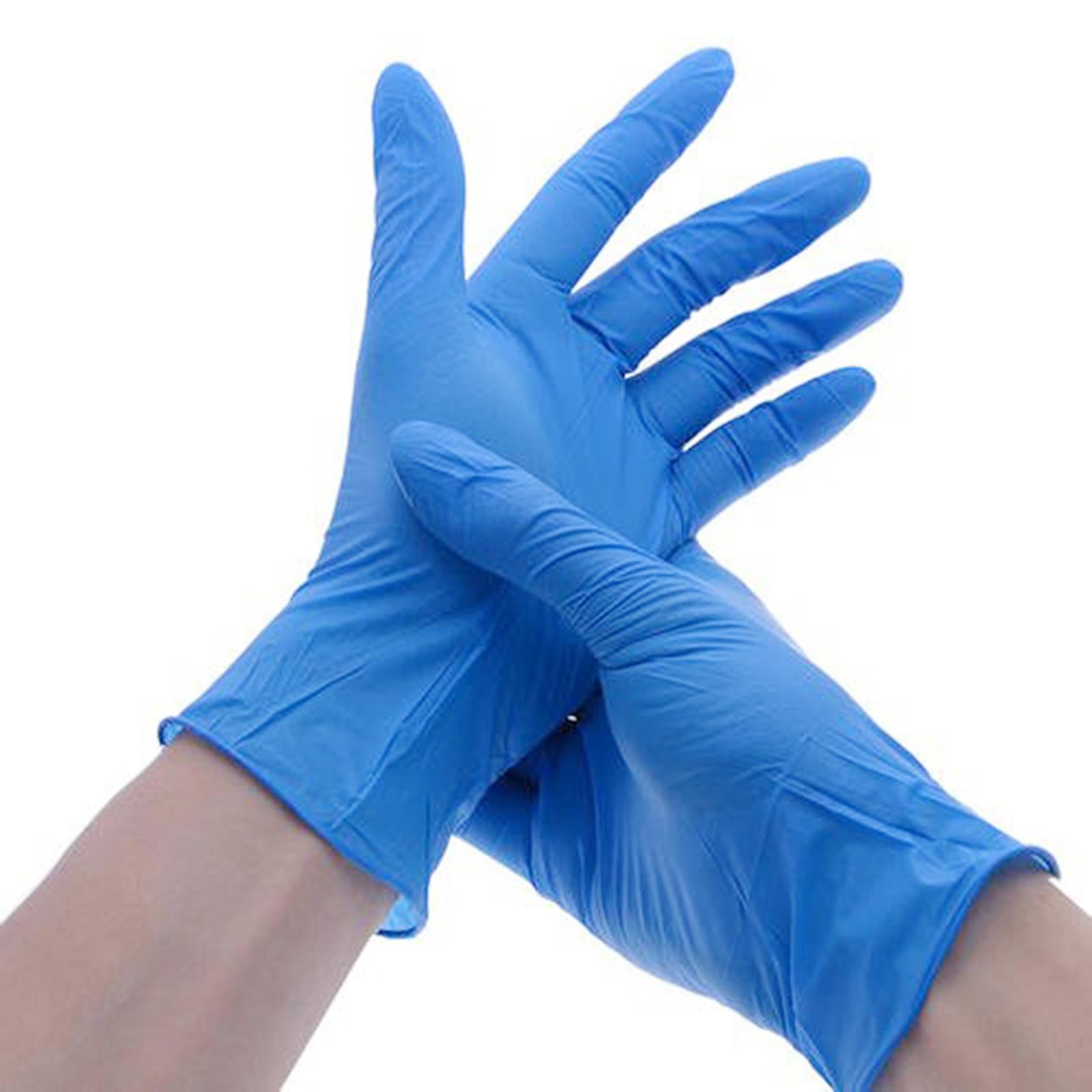 10Pcs Strong Nitrile Gloves Powder Free Pet Care Protective Gloves Blue S