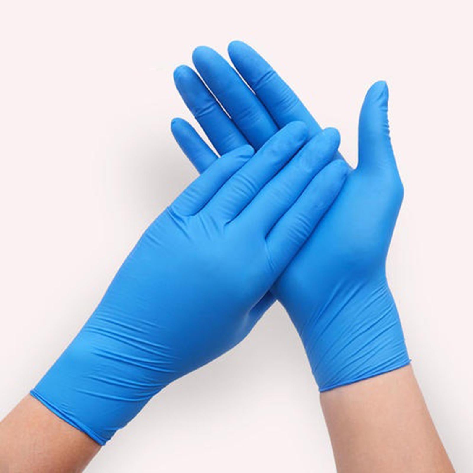 10Pcs Strong Nitrile Gloves Powder Free Pet Care Protective Gloves Blue XL