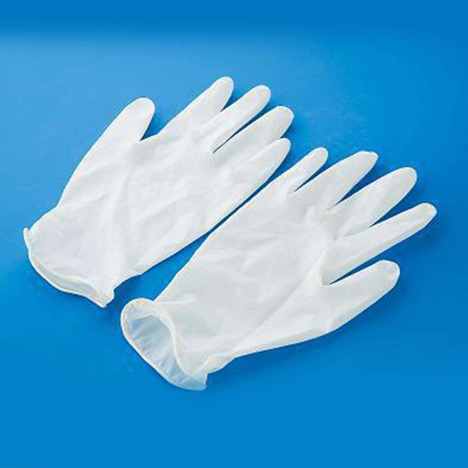10Pcs Strong Nitrile Gloves Powder Free Pet Care Protective Gloves White S