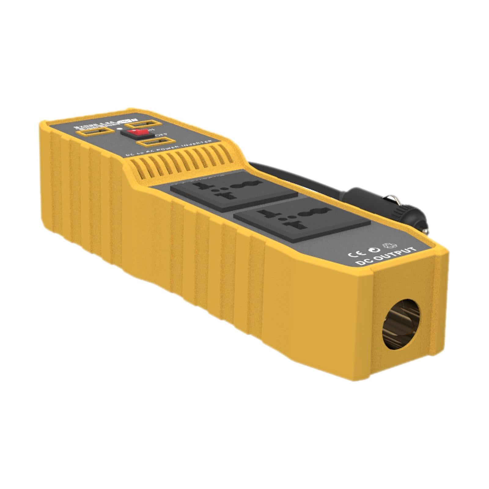 200W DC to AC Car Power Inverter Charger 3 Ports USB and 2 AC Outlets 220V