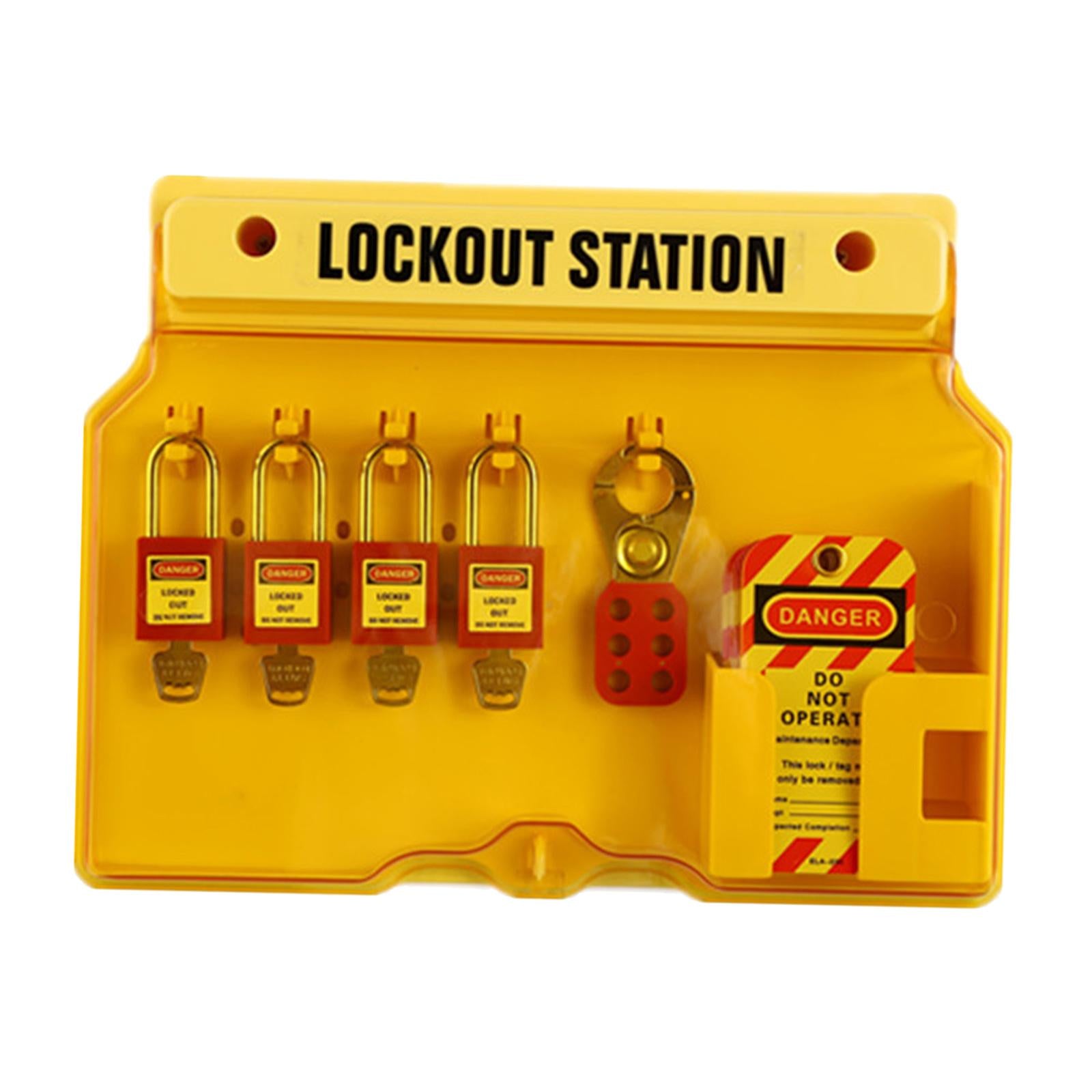 Wall Mounted Lockout Station Safety Padlocks Tag Out Hasp Premium Grad ...