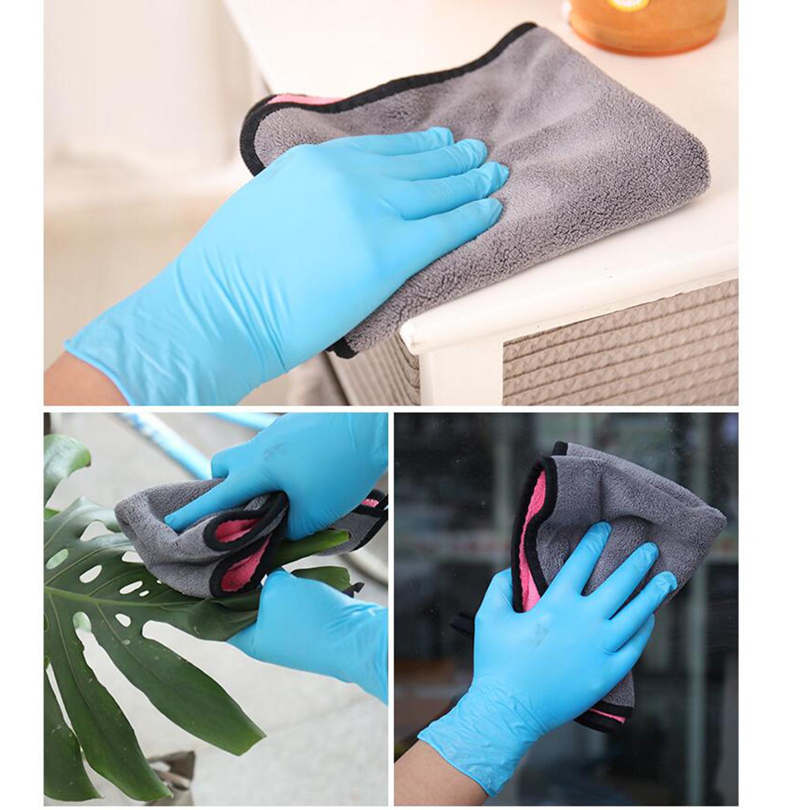 100Pcs Universal Nitrile Disposable Gloves Pet Care Glove Bag Package S